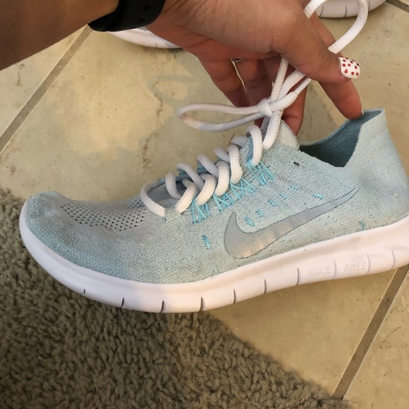 Nike Shoes - Ice blue, gray, and white NIKE running shoes